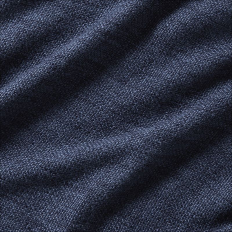 Brushed Organic Cotton Deep Indigo Blue Full/Queen Bed Blanket - image 4 of 5