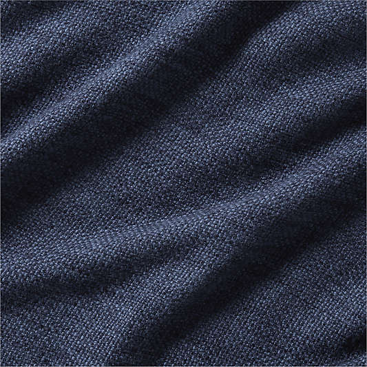 Brushed Organic Cotton Deep Indigo Blue Bed Blanket