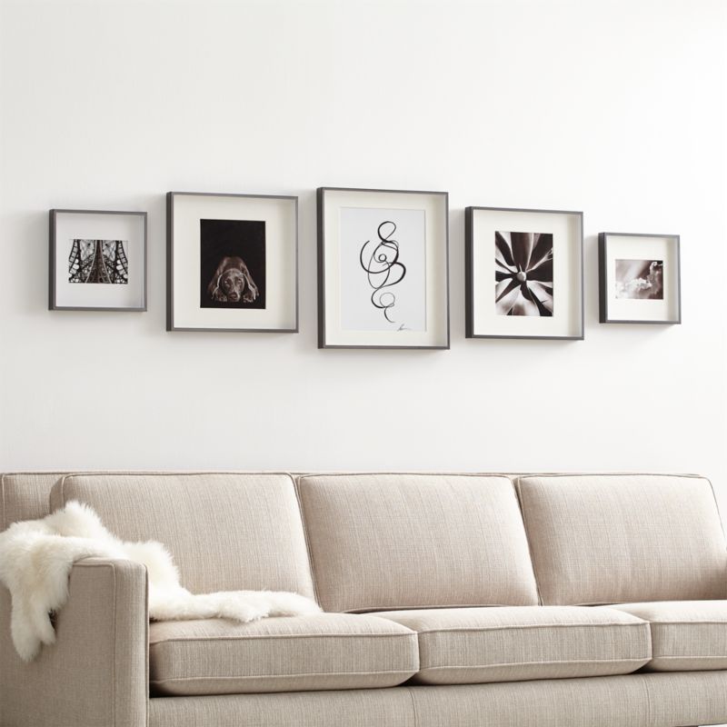 Brushed Black Picture Frame Gallery, Set of 5 - image 0 of 3