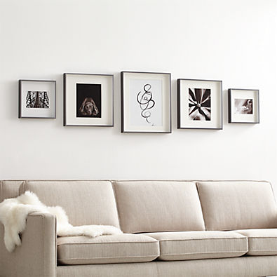 View Brushed Black Picture Frame Gallery, Set of 5 details