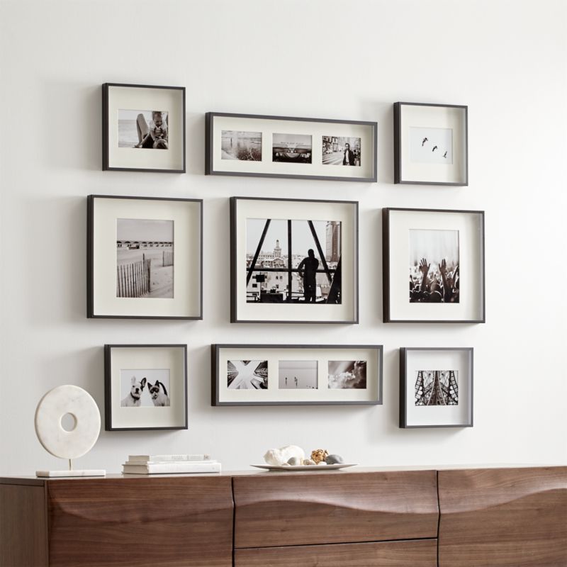 4-Piece Brushed Black Gallery Wall Picture Frame Set + Reviews