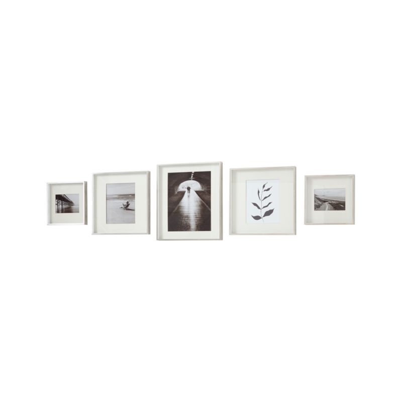 Brushed Silver Picture Frame Gallery, Set of 5 - image 1 of 2