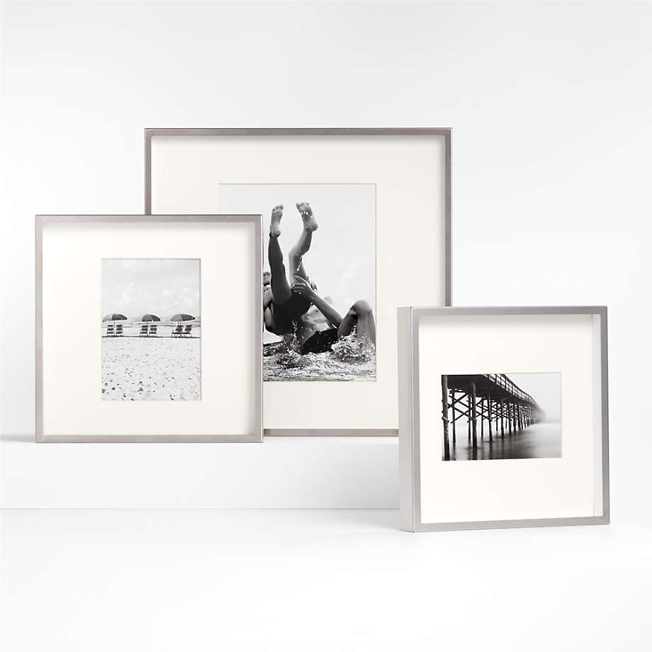 Details about   Brushed Silver 7 x 5"/5 x 7" Photo/Picture Frames will stand or wall hang 