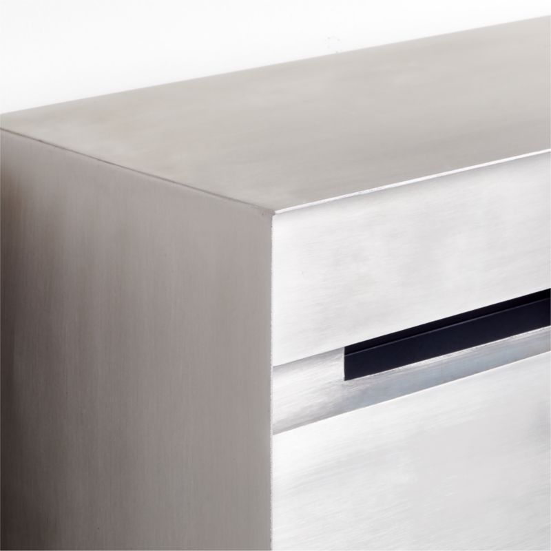 Brushed Nickel Modern Wall-Mount Mailbox - image 3 of 4