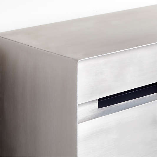 Brushed Nickel Modern Wall-Mount Mailbox