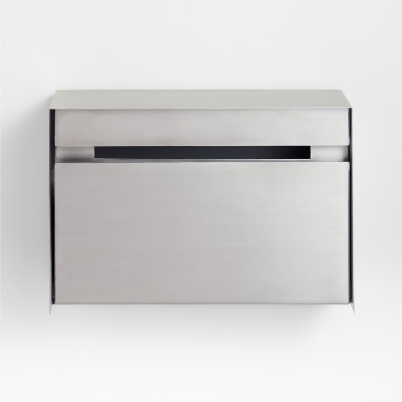 Brushed Nickel Modern Wall-Mount Mailbox - image 0 of 4