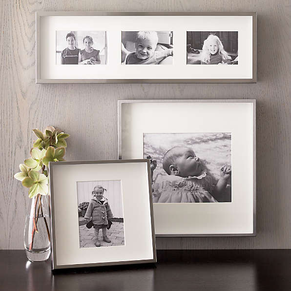 10 Pack Silver 4x6 Picture Frame with Mat or 5x7 without Mat for Wall and  Tabletop