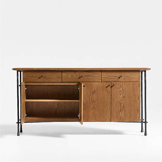 Brussels Oak Wood Sideboard Cabinet