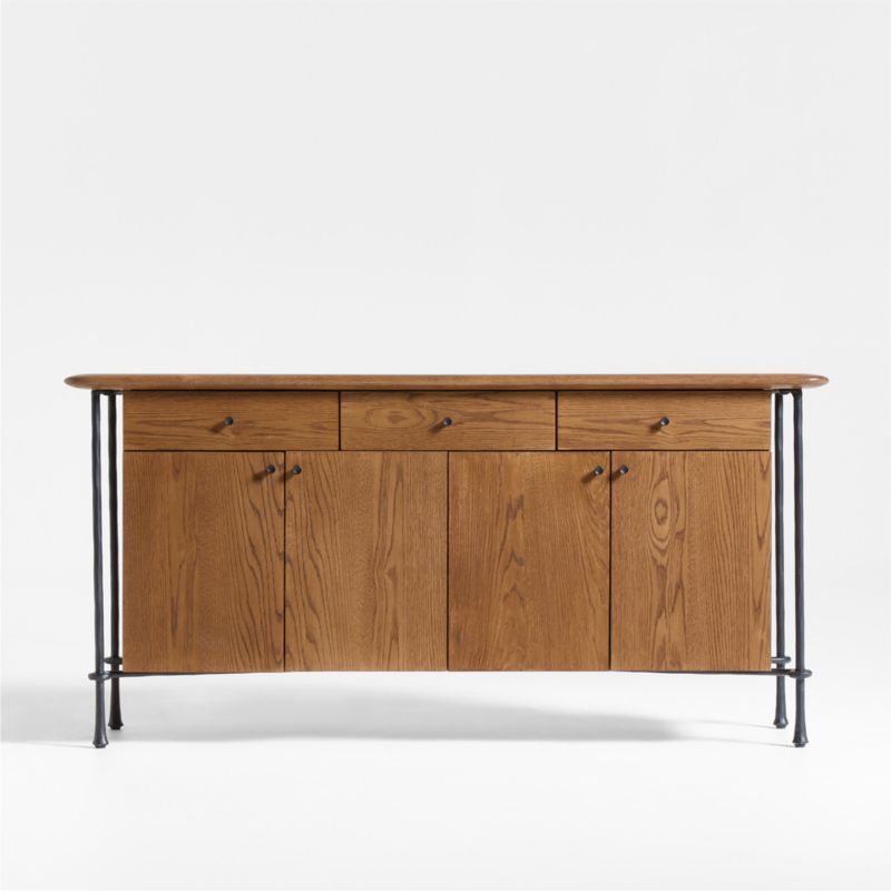 Viewing product image Brussels Oak Wood Sideboard Cabinet - image 1 of 9