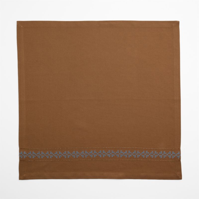 Brown Cross Stitch Napkin, Set of 4 - image 1 of 3