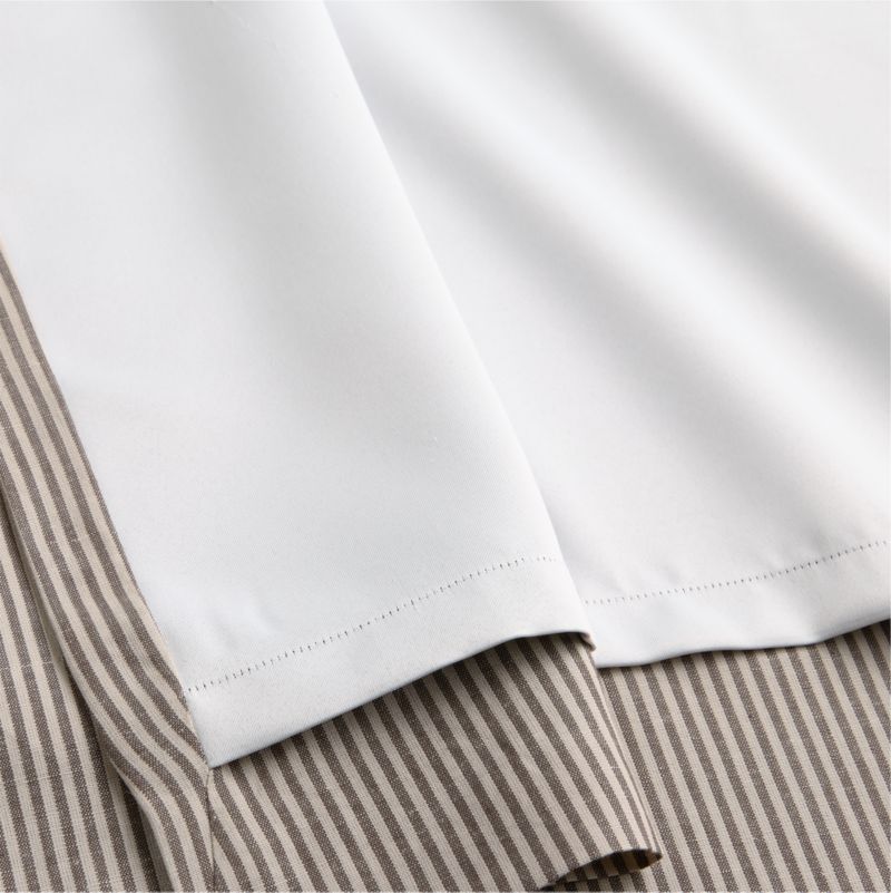 Brown Stripe Organic Cotton Linen Blackout Window Curtain Panel 52"x84" - image 5 of 7
