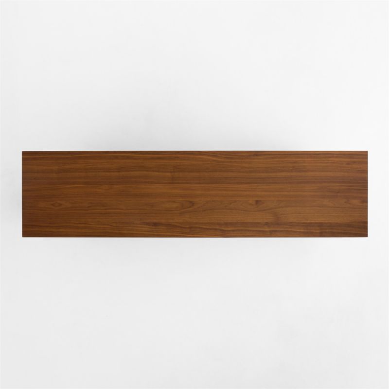 Baseline 72" Natural Walnut and Grasscloth Media Console by Venus Williams - image 5 of 7