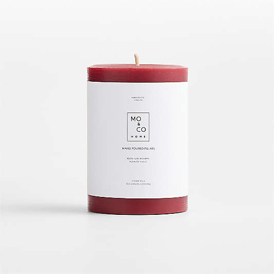 Berry Red Beeswax 3"x4" Pillar Candle