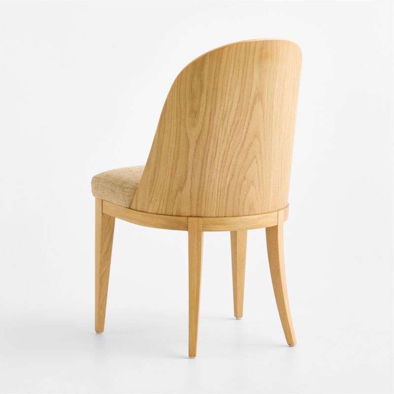 Bateau Natural Oak Wood Upholstered Dining Chair - image 6 of 8
