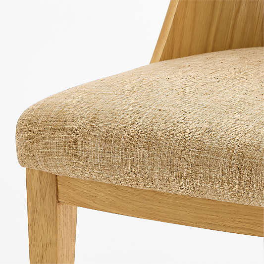 Bateau Natural Oak Wood Upholstered Dining Chair