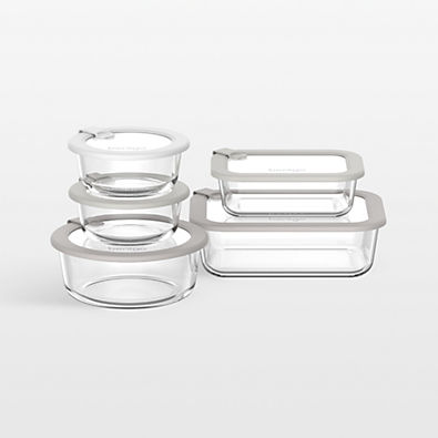 View Bentgo Signature 10-Piece White Stone Multi-color Glass Food Storage Set details
