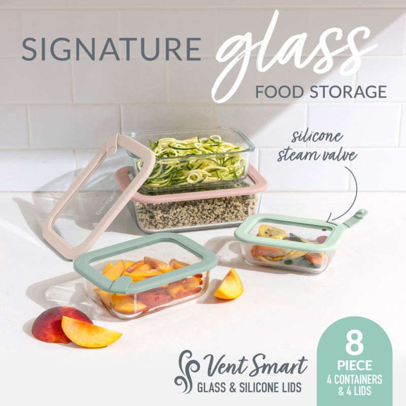 Bentgo Signature 8-Piece Desert Sage Multi-color Glass Food Storage Set - image 1 of 5