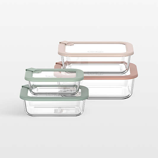 Bentgo Signature 8-Piece Desert Sage Multi-color Glass Food Storage Set