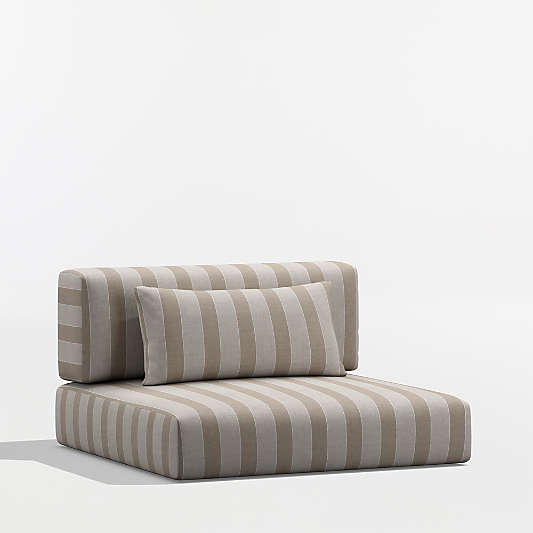 Replacement Batten Range Dune Stripe Sunbrella ® Outdoor Armless Chair Cushion