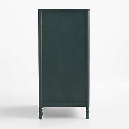 Beatrix 36" Dyed Balsam Green Wood Tall 4-Drawer Kids Dresser