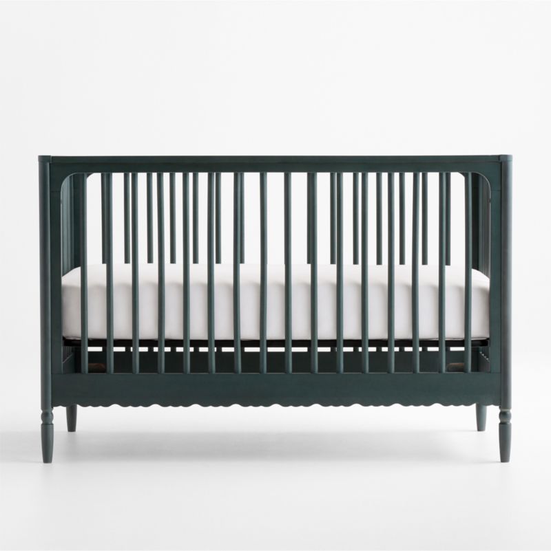 Beatrix Dyed Balsam Green Wood Convertible Crib - image 3 of 6