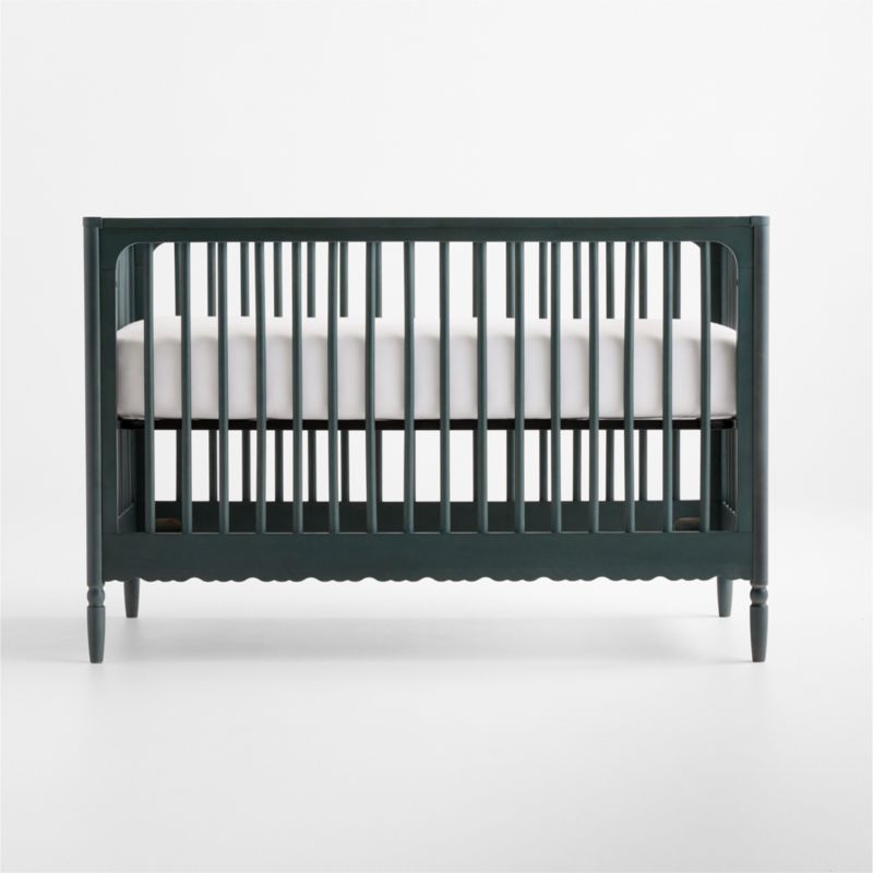 Beatrix Dyed Balsam Green Wood Convertible Crib - image 4 of 6