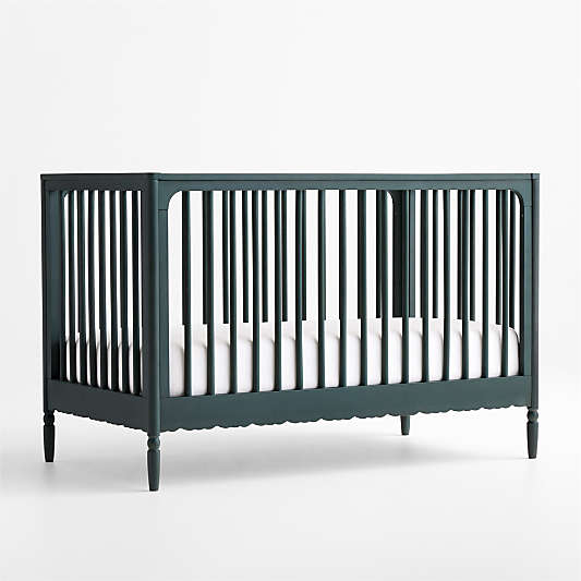 Beatrix Dyed Balsam Green Wood Convertible Crib