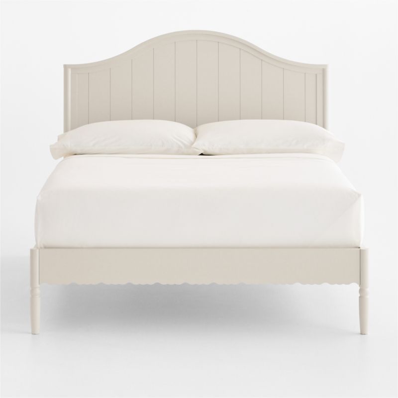 Beatrix Linen Wood Kids Full Bed - image 2 of 9