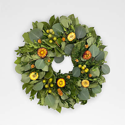 Live 18" Bittersweet Greens Spring Wreath