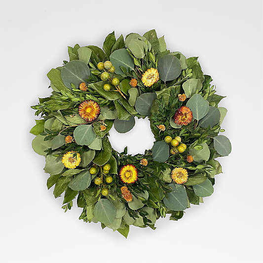 Live 18" Bittersweet Greens Spring Wreath
