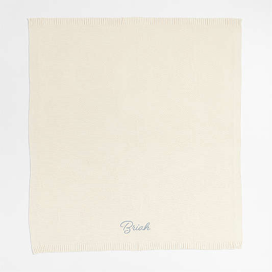 Bubble Knit Arctic Ivory 100% Organic Cotton Kids Bed Blanket