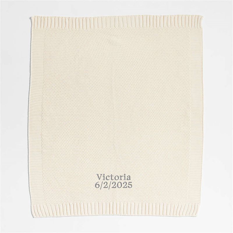 Bubble Knit Arctic Ivory Baby Stroller Blanket - image 8 of 12