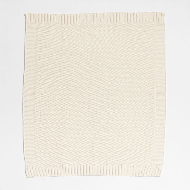 Bubble Knit Arctic Ivory Baby Stroller Blanket - image 9 of 12