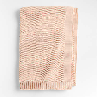 Bubble Knit Elegant Pink Kids Bed Blanket