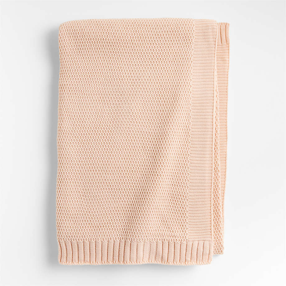 Bubble Knit Elegant Pink Kids Bed Blanket