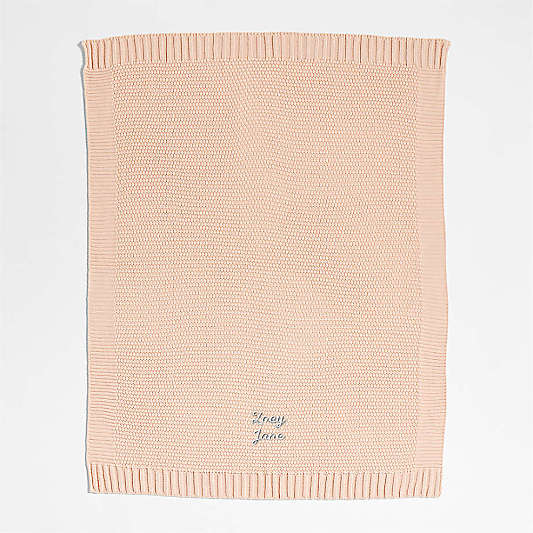 Bubble Knit Elegant Pink Recycled Baby Stroller Blanket