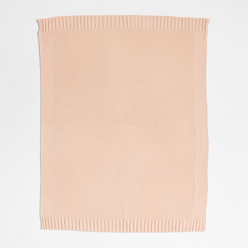 Bubble Knit Elegant Pink Baby Stroller Blanket - image 8 of 11