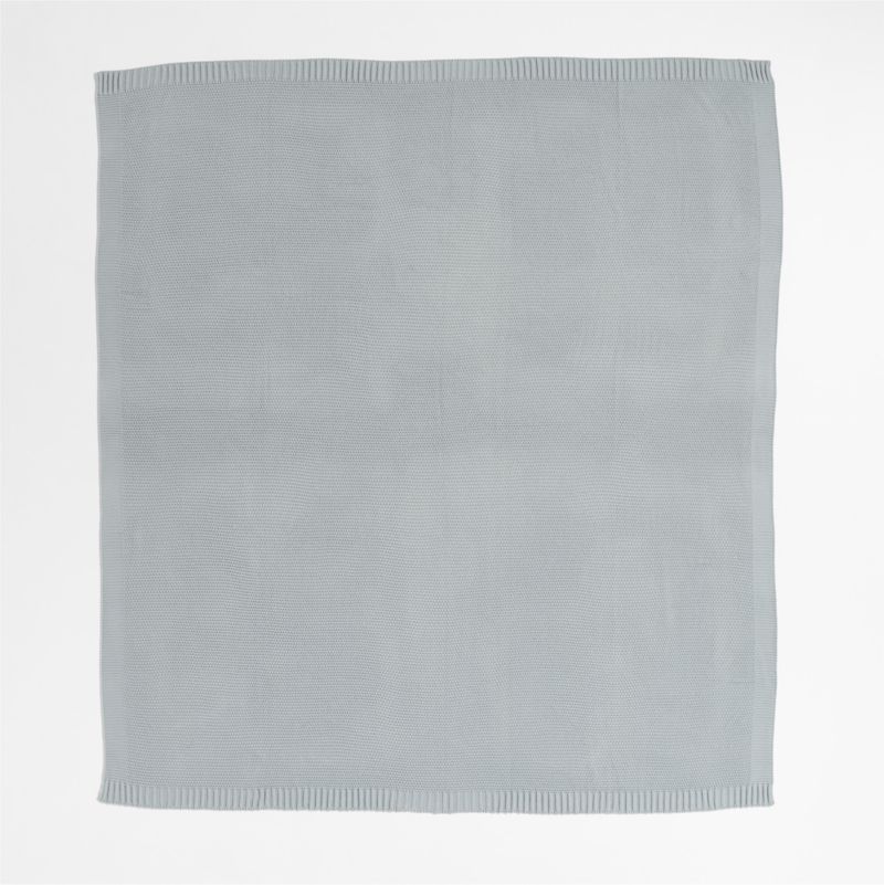 Bubble Knit Mist Blue Kids Bed Blanket