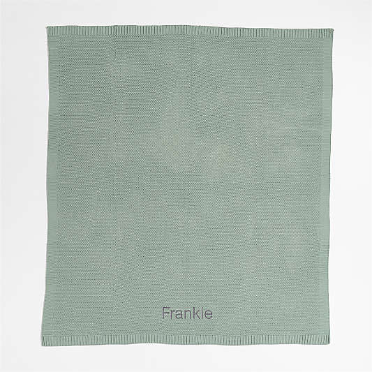 Bubble Knit Verte Green Organic Cotton Kids Bed Blanket