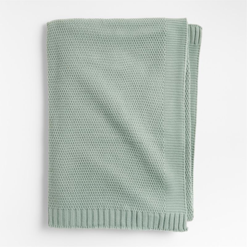 Bubble Knit Verte Green Kids Bed Blanket