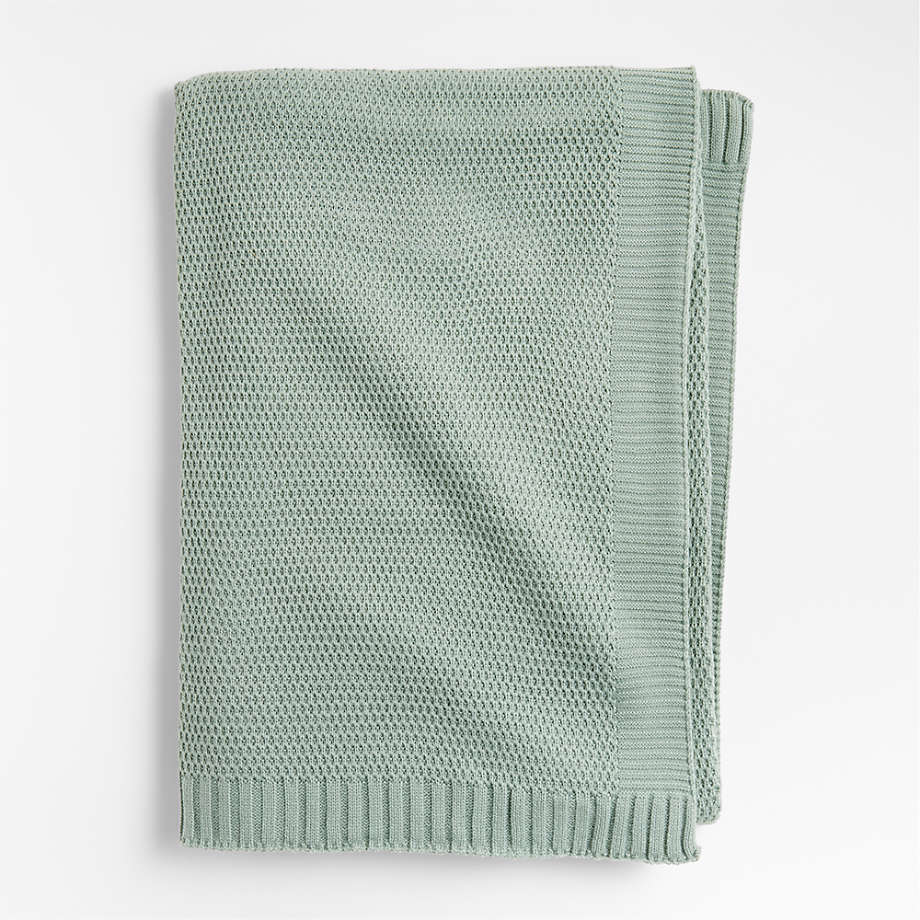 Bubble Knit Verte Green Kids Bed Blanket