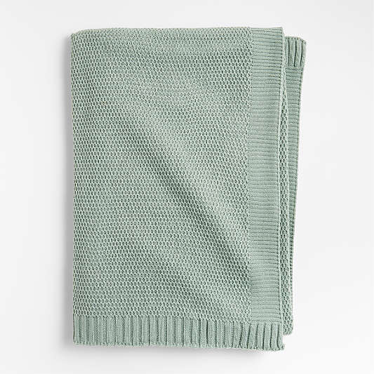 Bubble Knit Verte Green Kids Bed Blanket