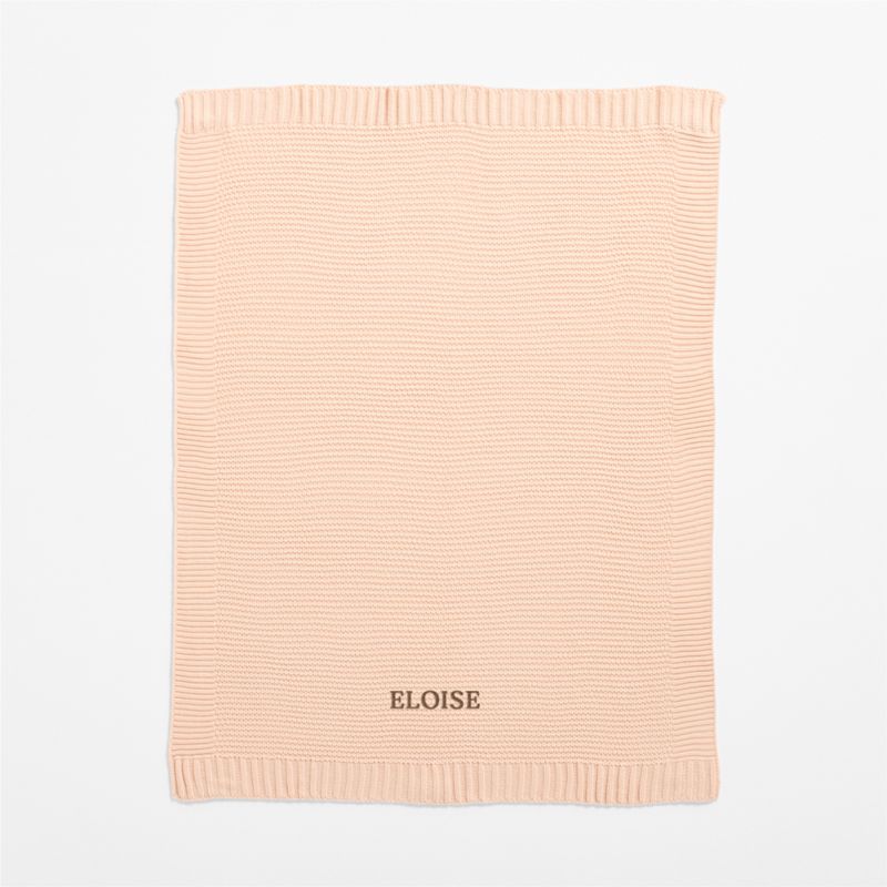 Bubble Knit Elegant Pink 100% Organic Cotton Baby Stroller Blanket - image 2 of 5