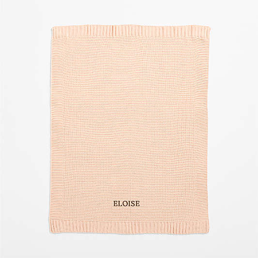 Bubble Knit Elegant Pink 100% Organic Cotton Baby Stroller Blanket