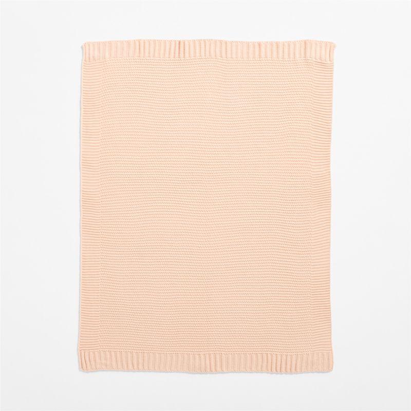 Bubble Knit Elegant Pink 100% Organic Cotton Baby Stroller Blanket - image 3 of 5