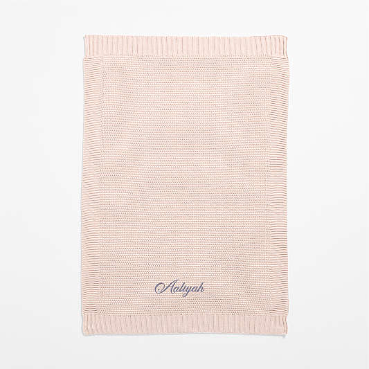 Bubble Knit Lilac Rose Organic Cotton Baby Stroller Blanket