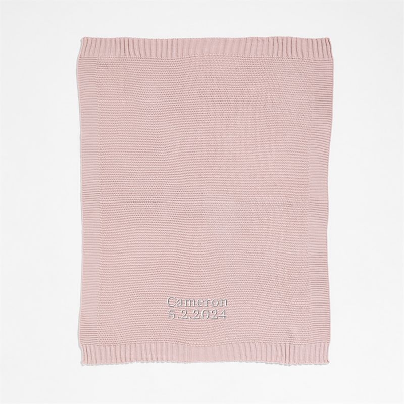 Bubble Knit Mauve Rose Baby Stroller Blanket - image 1 of 5