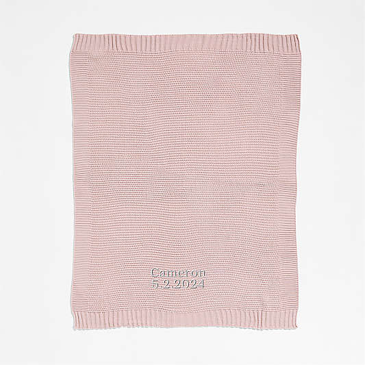 Bubble Knit Mauve Rose Baby Stroller Blanket