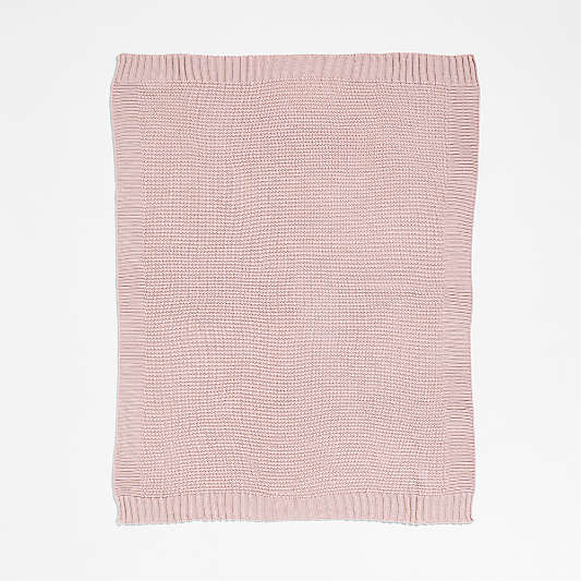 Bubble Knit Mauve Rose Baby Stroller Blanket