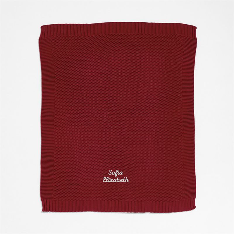 Bubble Knit Luminous Red Baby Stroller Blanket - image 3 of 7